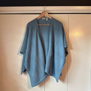 Women's Blue Open Front Sweater